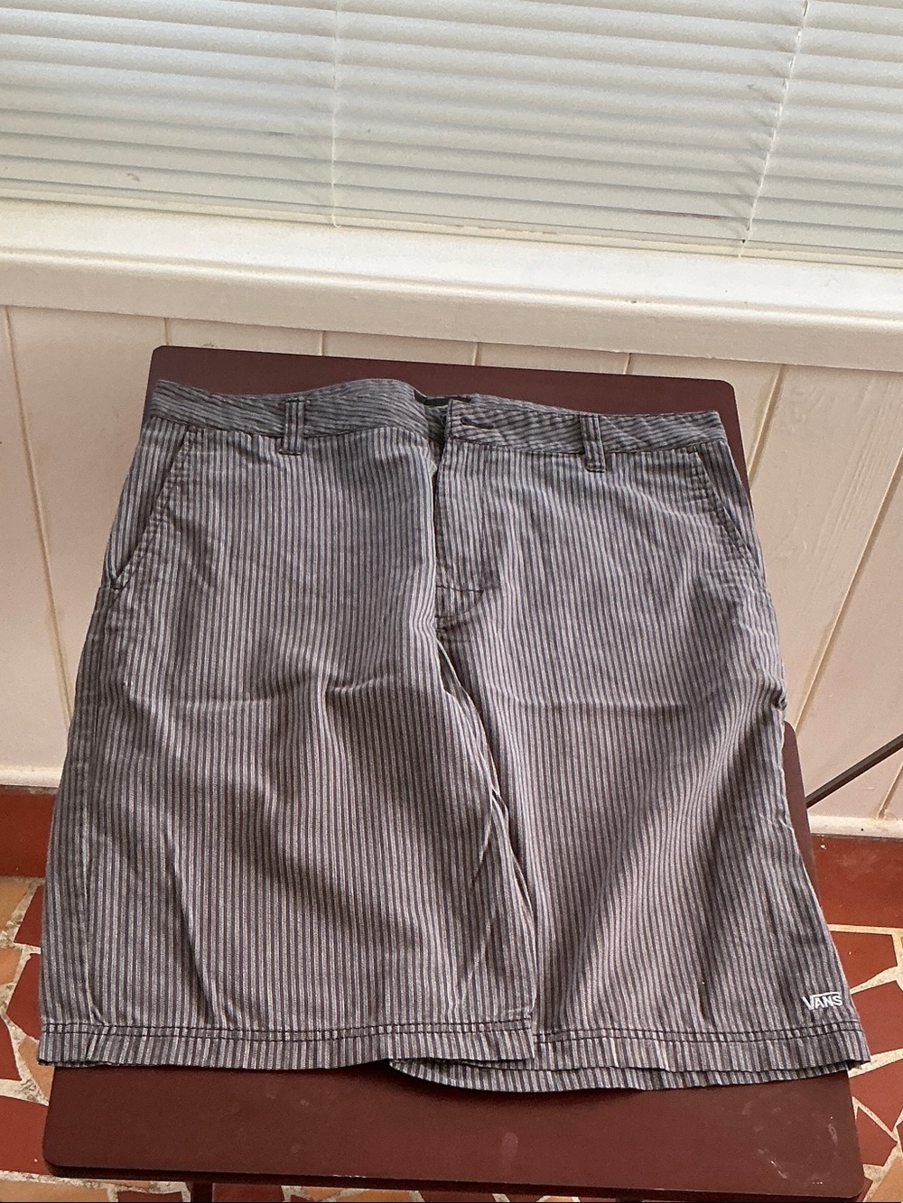 Vans Gray Pinstriped Shorts